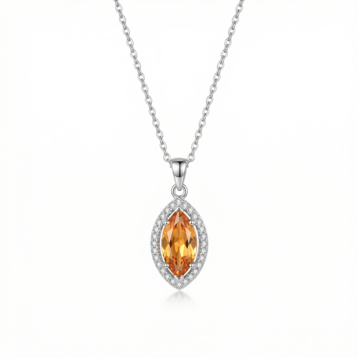 Aurelia Ember Necklace - 925 Sterling Silver - Necklaces - Silvora