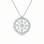 Aurelia Frost Medallion Necklace - 925 Sterling Silver - Necklaces - Silvora