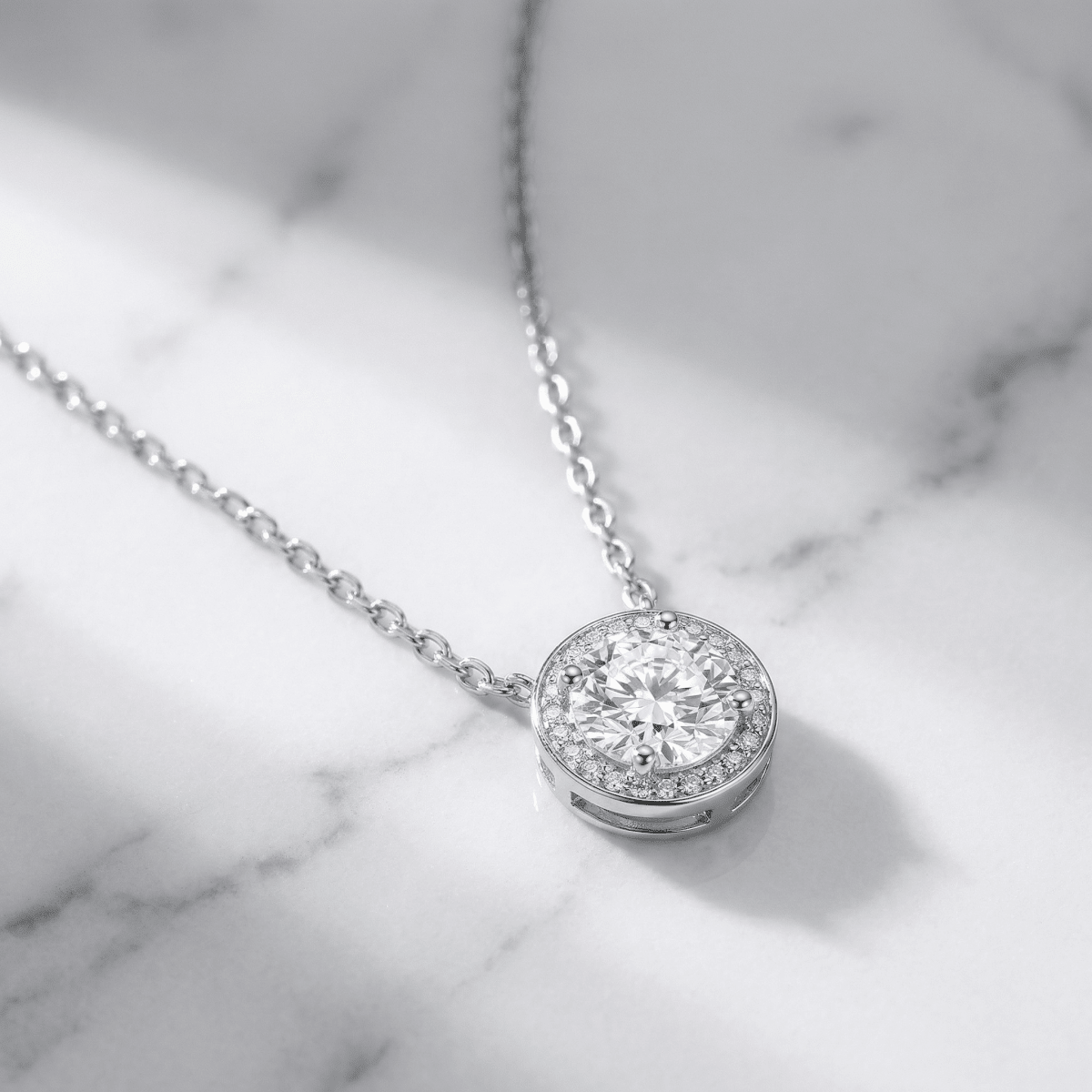 Aurelis Halo - 925 Sterling Silver - Necklaces - Silvora