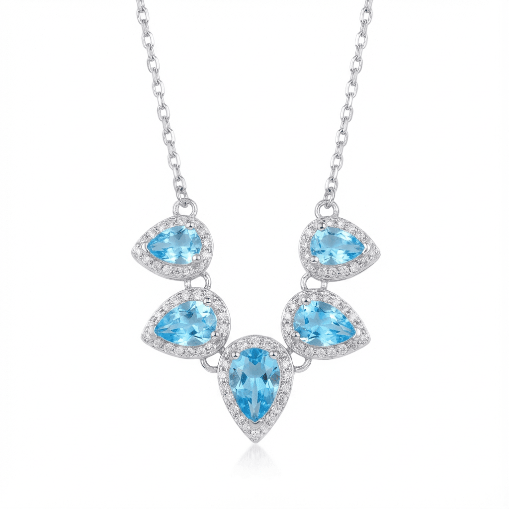 Azure Enchantment Necklace - Necklaces - silvoraeg