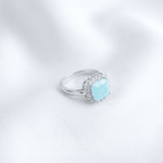 Azure Glow Ring - Rings - silvoraeg