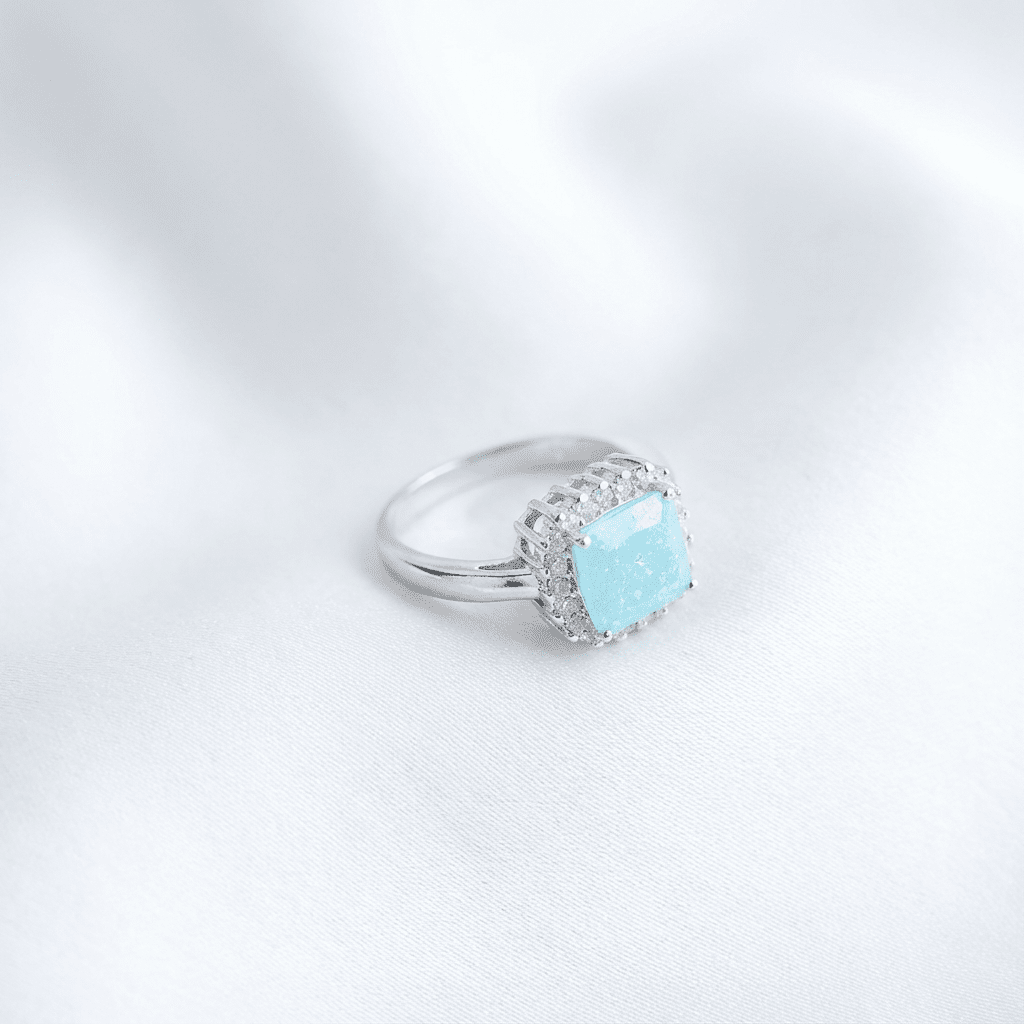 Azure Glow Ring - Rings - silvoraeg