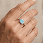 Azure Glow Ring - Rings - silvoraeg