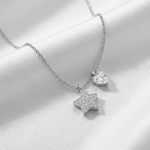 Celestia Duo Necklace - 925 Sterling Silver - Necklaces - Silvora
