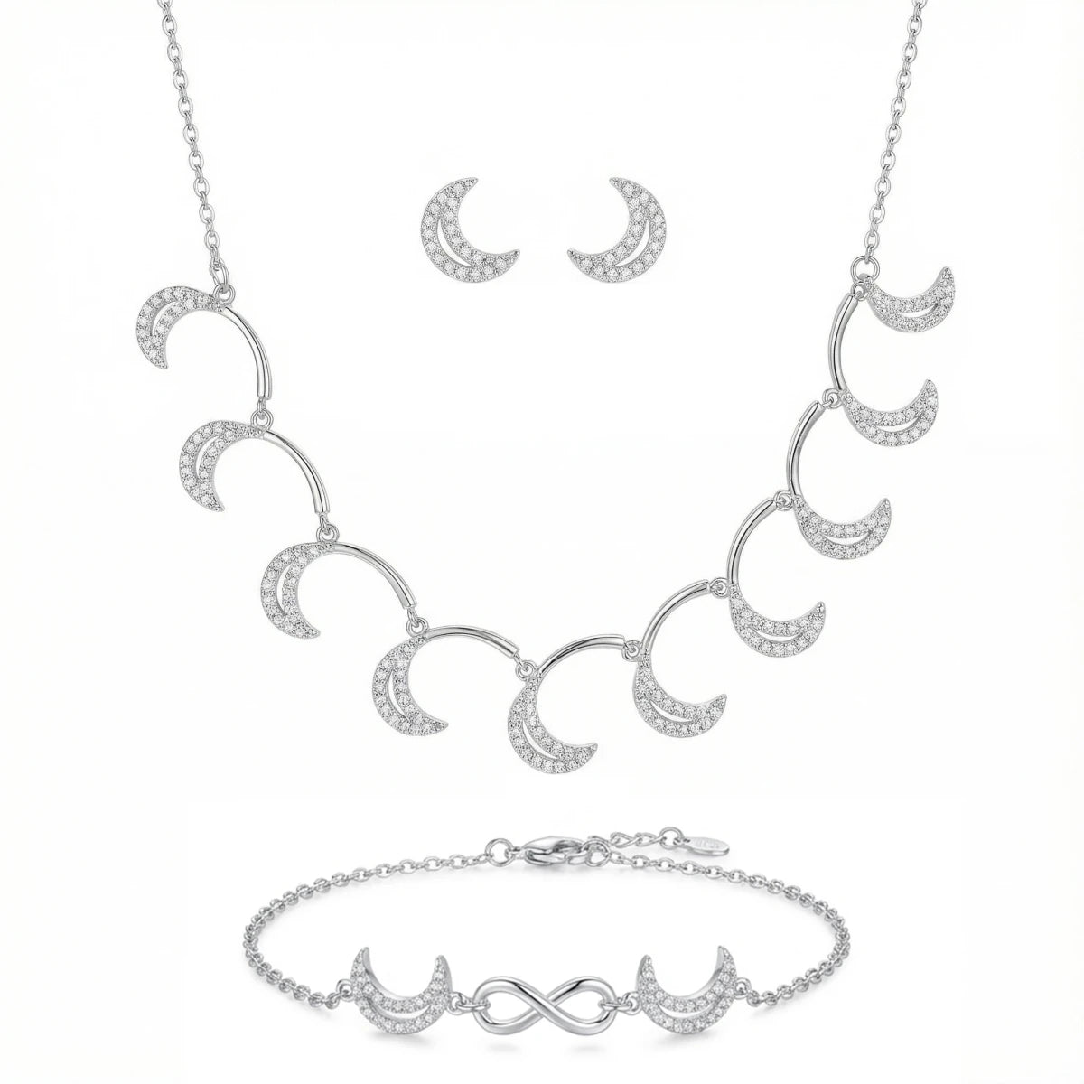Celestial Moon Cubic Zirconia Set - Jewelry Sets - silvoraeg
