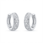 Élan Grid Huggie Earrings - Earrings - silvoraeg