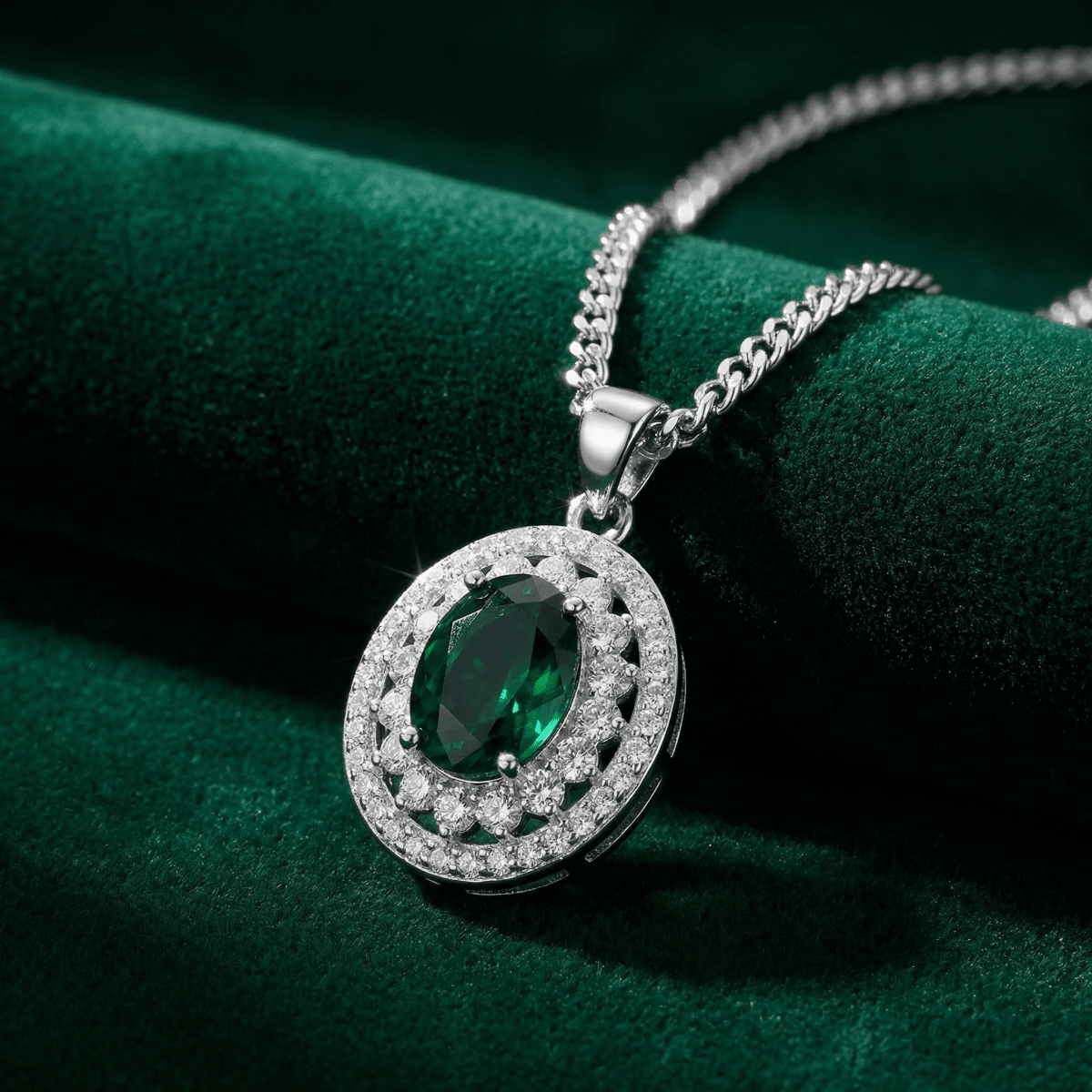 Elaréa Verde Necklace - 925 Sterling Silver - Necklaces - Silvora