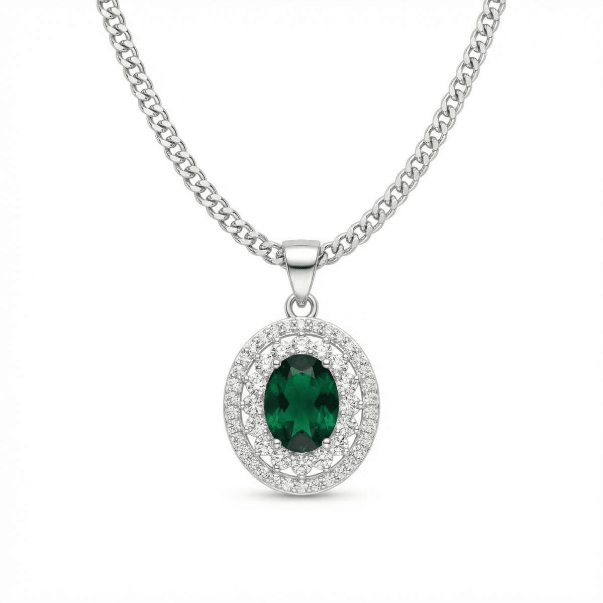 Elaréa Verde Necklace - 925 Sterling Silver - Necklaces - Silvora