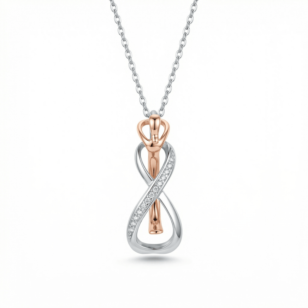 Elaris Infinity Heart Necklace - 925 Sterling Silver - Necklaces - Silvora