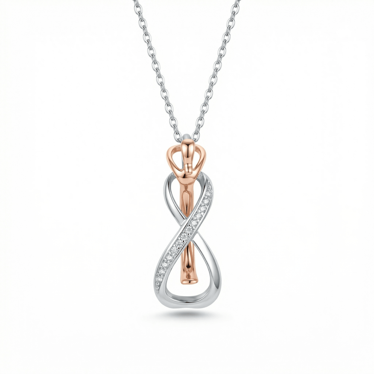 Elaris Infinity Heart Necklace - 925 Sterling Silver - Necklaces - Silvora