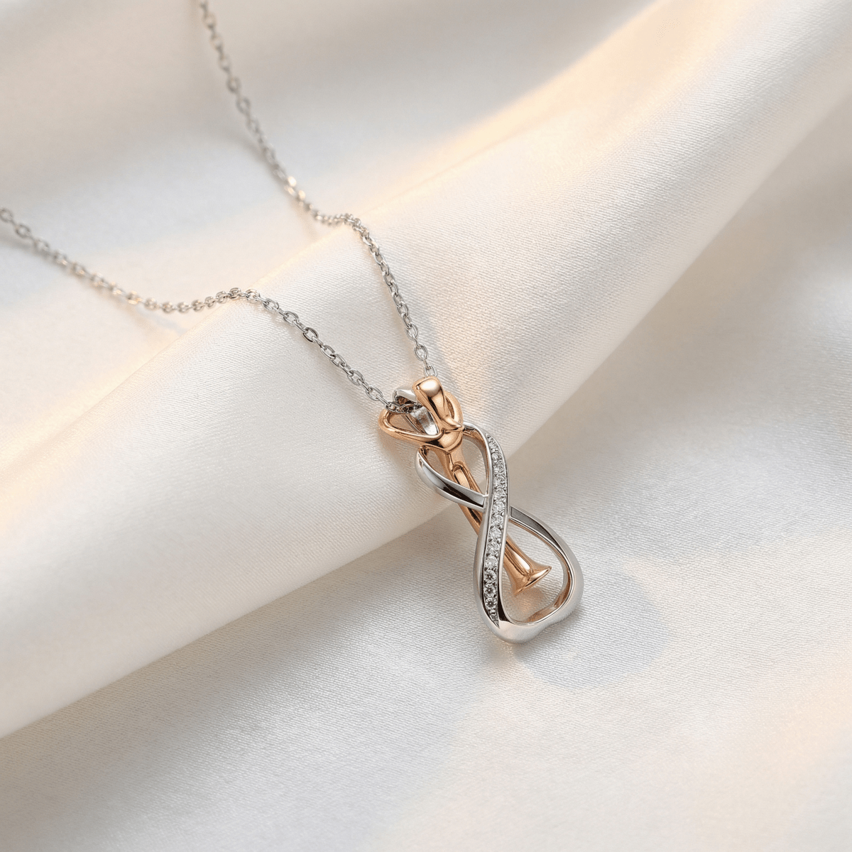 Elaris Infinity Heart Necklace - 925 Sterling Silver - Necklaces - Silvora