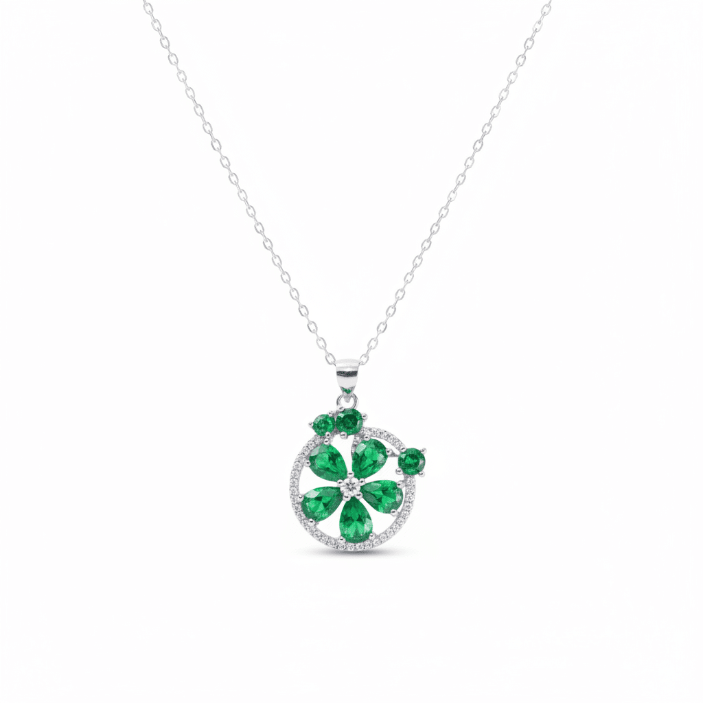 Emeralda Necklace - 925 Sterling Silver - Necklaces - Silvora