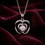 Eterna Lumière Heart Necklace - 925 Sterling Silver - Necklaces - Silvora