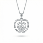 Eterna Lumière Heart Necklace - 925 Sterling Silver - Necklaces - Silvora