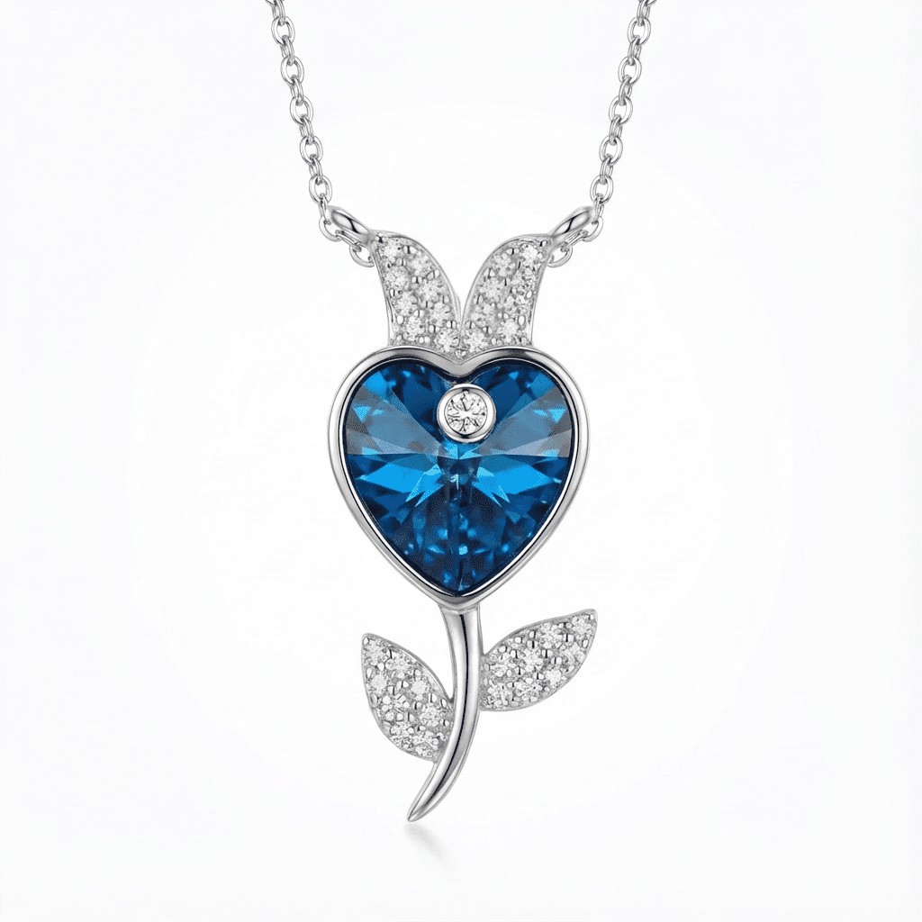 Floria Heart Necklace - Necklaces - silvoraeg