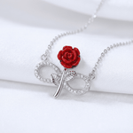 Infinity Rose Necklace - Necklaces - silvoraeg