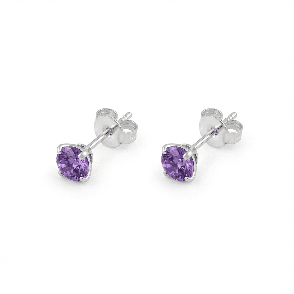 Luméa Solitaire Stud Earrings - Earrings - silvoraeg