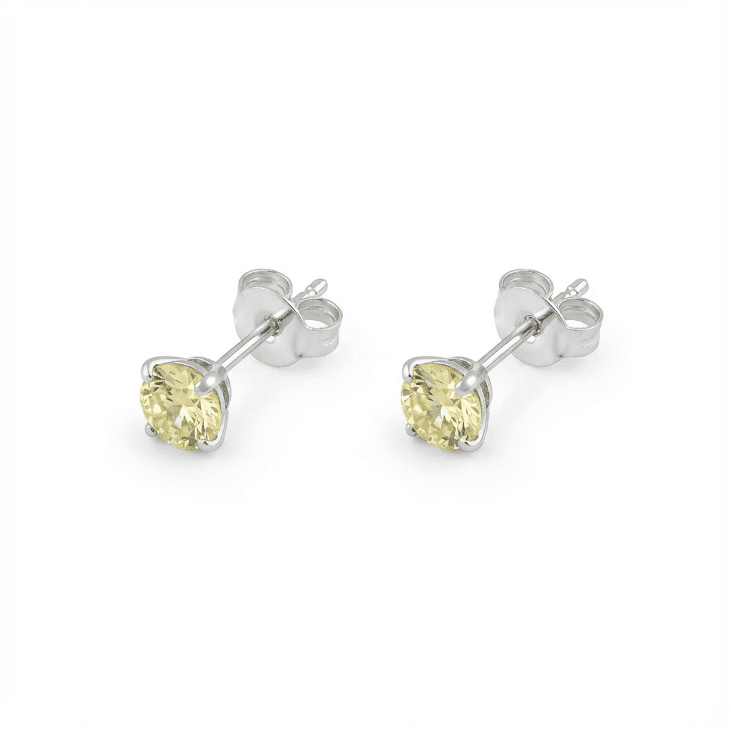 Luméa Solitaire Stud Earrings - Earrings - silvoraeg