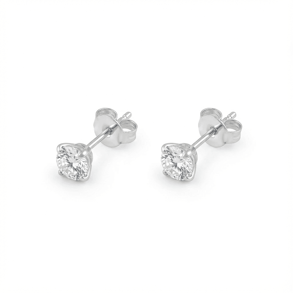 Luméa Solitaire Stud Earrings - Earrings - silvoraeg