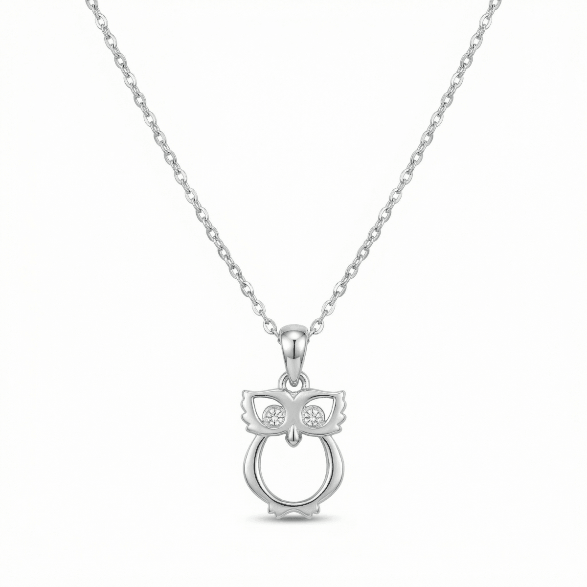 Noctelle Owl Necklace - 925 Sterling Silver - Necklaces - Silvora