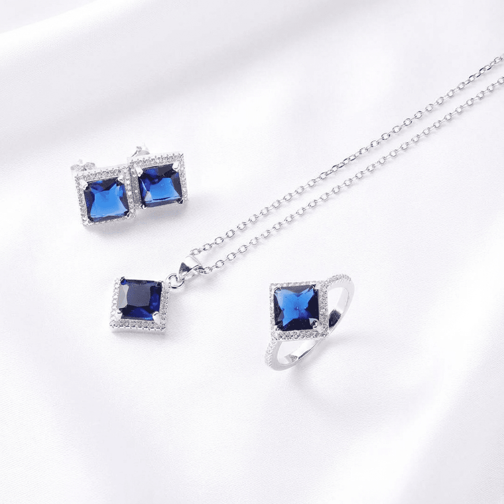 Regal Sapphire Set - Jewelry Sets - silvoraeg