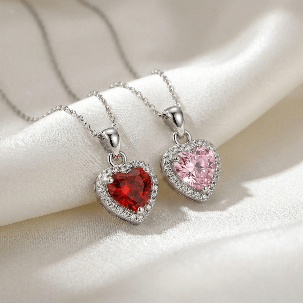 Rosé Amora Necklace - 925 Sterling Silver - Necklaces - Silvora