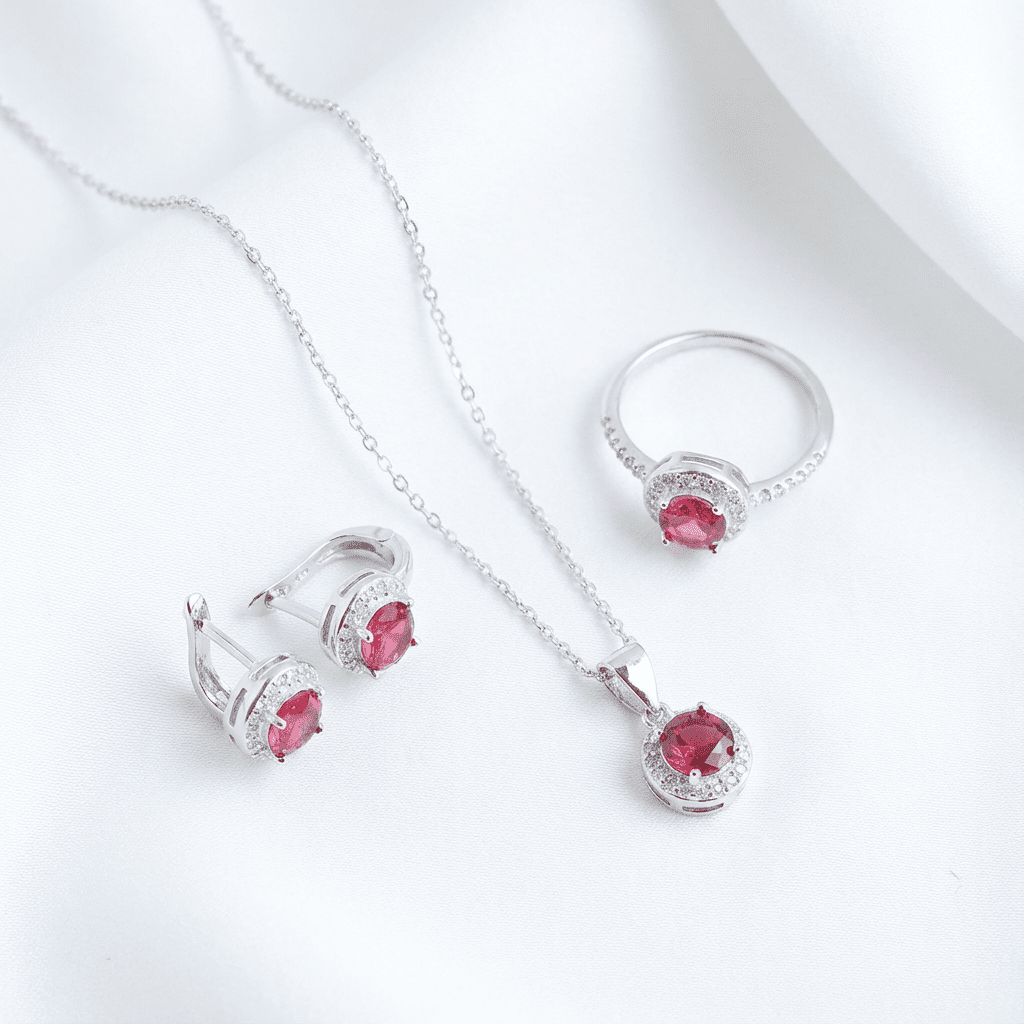 Ruby Glow Set - Jewelry Sets - silvoraeg