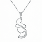 Seranova Curve Pendant - 925 Sterling Silver - Necklaces - Silvora