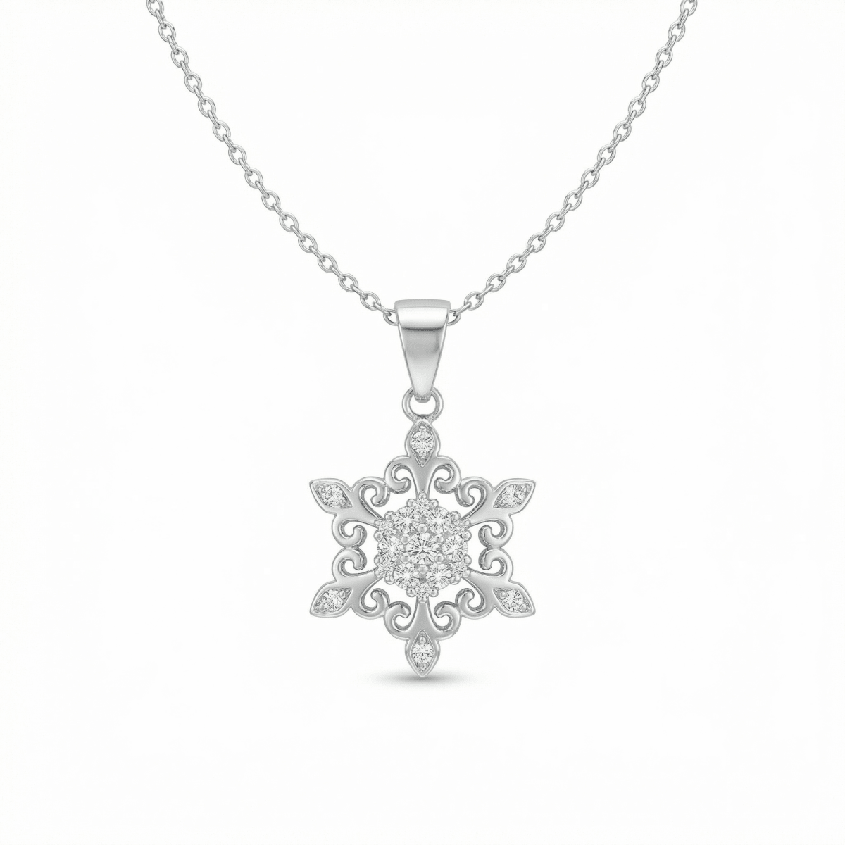Soléara Filigree Necklace - 925 Sterling Silver - Necklaces - Silvora