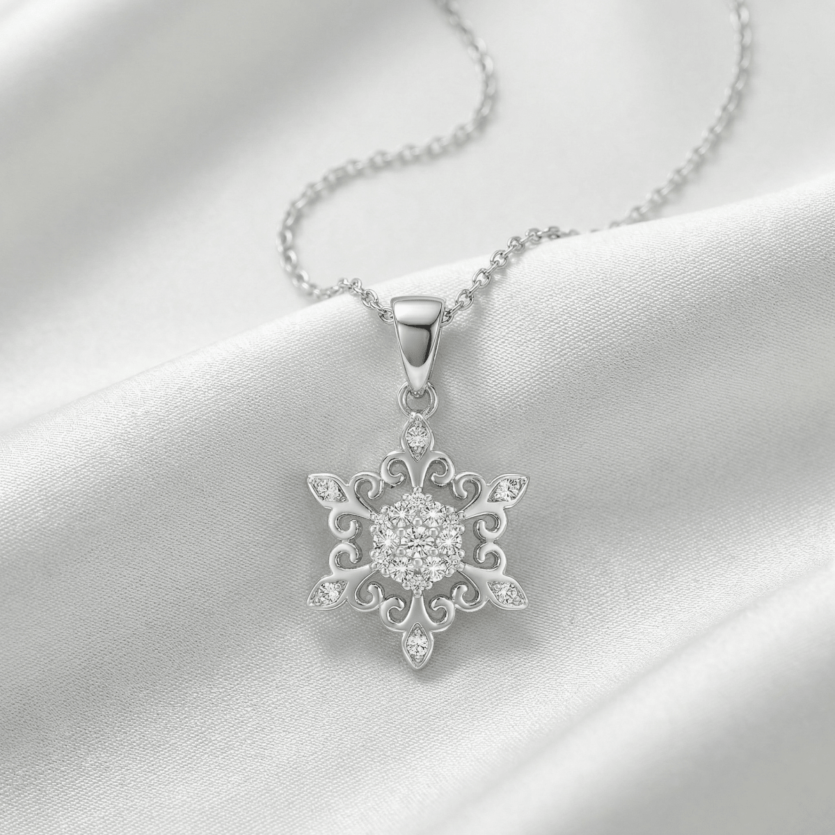 Soléara Filigree Necklace - 925 Sterling Silver - Necklaces - Silvora