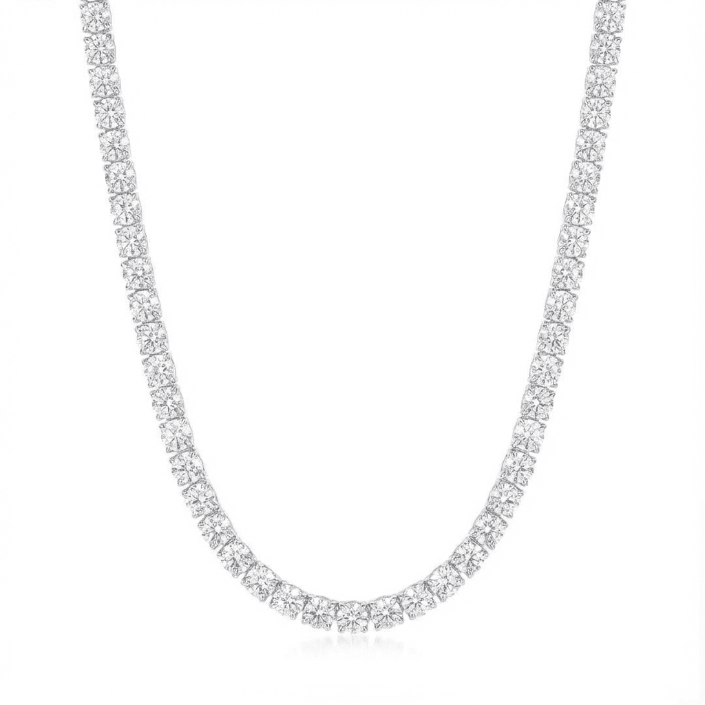 Stella Tennis Necklace - 925 Sterling Silver - Necklaces - Silvora