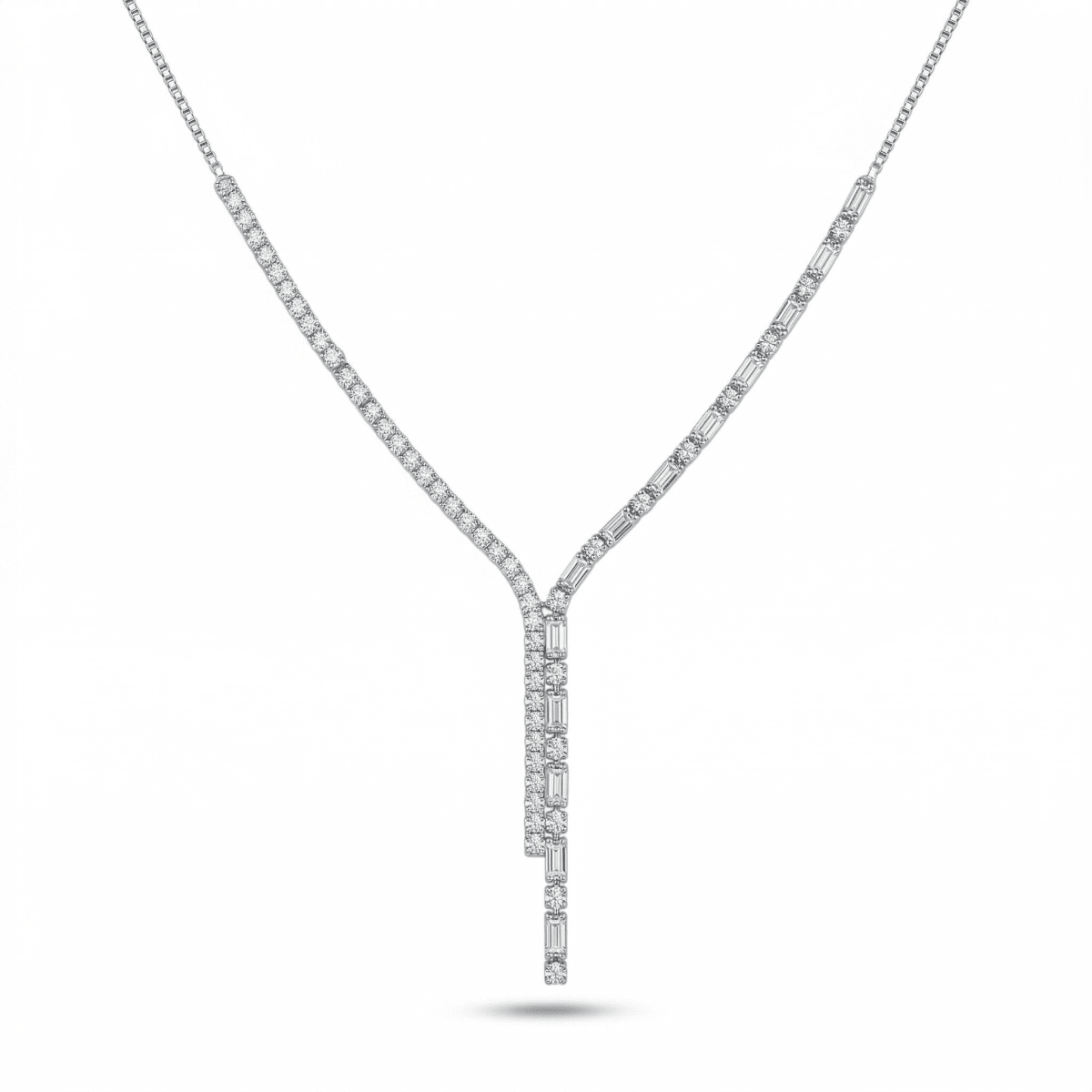 Velmira Drop Necklace - 925 Sterling Silver - Necklaces - Silvora