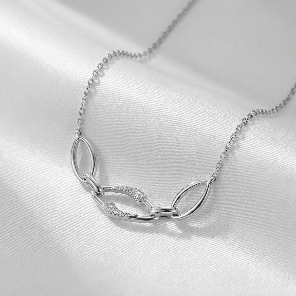 Velmora Link Necklace - 925 Sterling Silver - Necklaces - Silvora