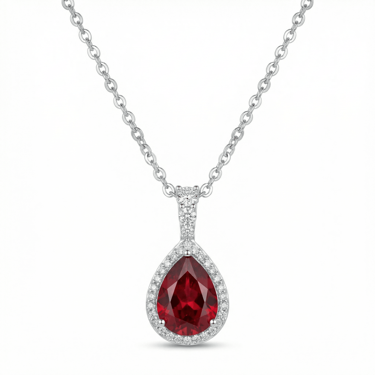 Verdea Teardrop Pendant Necklace - 925 Sterling Silver - Necklaces - Silvora